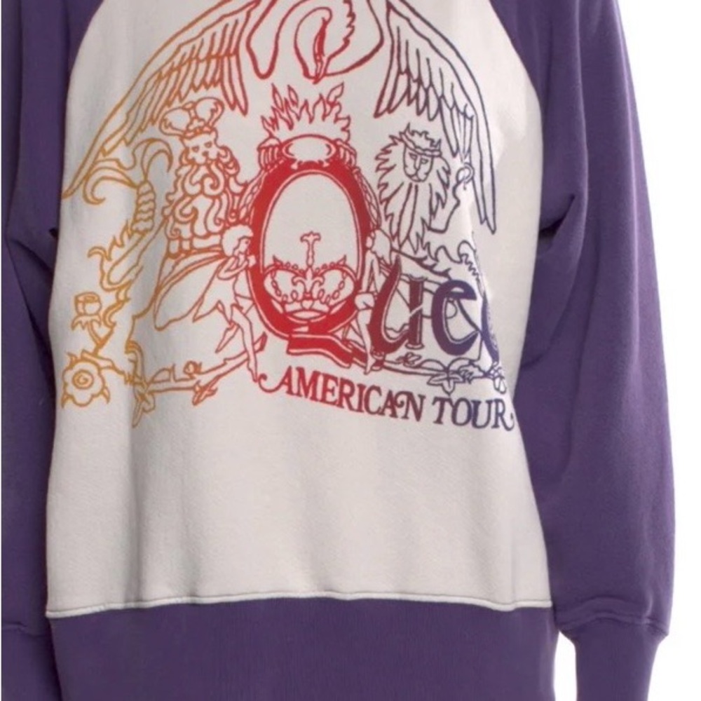 NWT MadeWorn White and Purple American Tour Sweatshirt